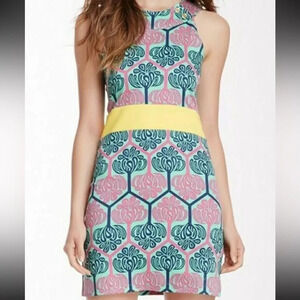 Tracy Negoshian Floral Printed Sheath Dress